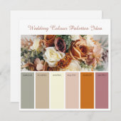 Huwelijks Kleurenpaletten Idee Kaart (Voorkant / Achterkant)