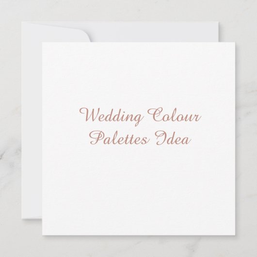 Huwelijks Kleurenpaletten Idee Kaart (Achterkant)