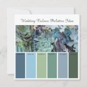 Huwelijks Kleurenpaletten Idee Kaart (Voorkant)
