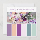 Huwelijks Kleurenpaletten Idee Kaart (Voorkant)