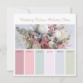 Huwelijks Kleurenpaletten Idee Kaart (Voorkant)