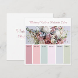 Huwelijks Kleurenpaletten Idee Kaart