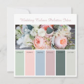 Huwelijks Kleurenpaletten Ideekaart Kaart (Voorkant)
