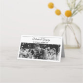 Huwelijks Krant Fun Zwart & Wit Foto Bruiloft Plaatskaartje (Achterkant)