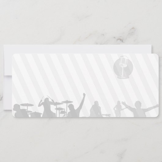 Huwelijks Muziekconcert Ticket Moderne Minimalist Save The Date (Achterkant)