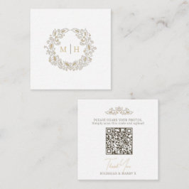 Huwelijks oogst initiaal QR code foto delen Informatiekaartje