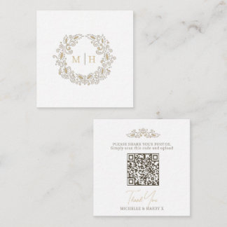 Huwelijks oogst initiaal QR code foto delen Informatiekaartje