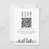 Huwelijks-QR-code RSVP in Houston (Voorkant)