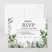 Huwelijks RSVP kaart (Voorkant / Achterkant)