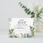 Huwelijks RSVP kaart (Staand voorkant)