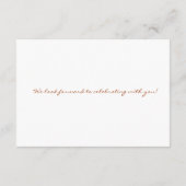 Huwelijks RSVP kaart met Eikenblad (Achterkant)