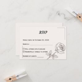 Huwelijks RSVP-kaart | Minimaal elegant ontwerp