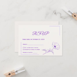 Huwelijks RSVP-kaart | Minimaal elegant ontwerp