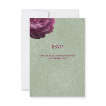 Huwelijks RSVP-kaart | Saliegroene antwoordkaart