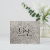 Huwelijks RSVP kaart | Texture Concrete Script (Staand voorkant)