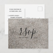 Huwelijks Rsvp kaart | Textuur Beton Schrift (Voorkant / Achterkant)