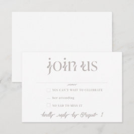 Huwelijks RSVP-kaarten Kaart