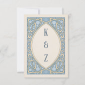 Huwelijks RSVP Kaarten | Vintage Nouveau (Achterkant)