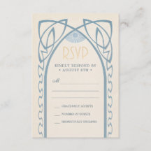 Huwelijks RSVP Kaarten | Vintage Nouveau