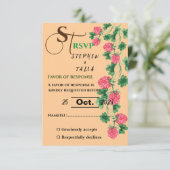 Huwelijks RSVP Kaartje (Staand voorkant)