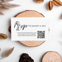 Huwelijks RSVP QR Code Eenvoudig Minimalistisch