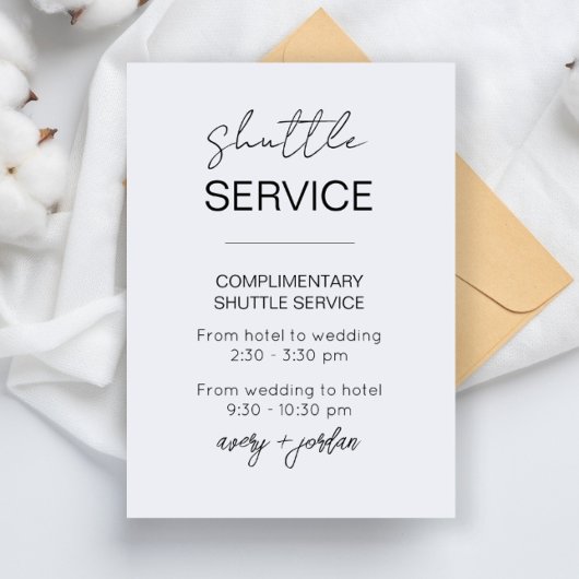 Huwelijks shuttle service kaart