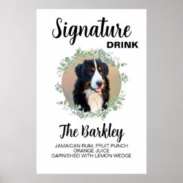 Huwelijks Signature Drank Hond Foto Poster