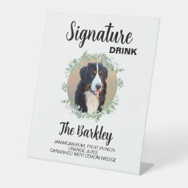Huwelijks Signature Drank Hond Foto Reclamebord Met Voetstuk