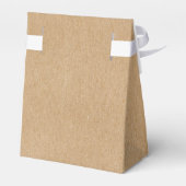 Huwelijks Signature Script Rustic Kraft Elegant Bedankdoosjes (Achterkant)