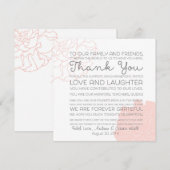 Huwelijks Tafelkaart Bedankbericht Bedankkaart (Voorkant / Achterkant)