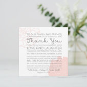 Huwelijks Tafelkaart Bedankbericht Bedankkaart (Staand voorkant)