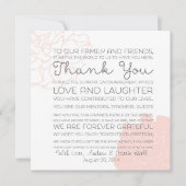 Huwelijks Tafelkaart Bedankbericht Bedankkaart (Voorkant)