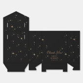 Huwelijks Trouw Dank Je Celestial Zwart Goud Ster Bedankdoosjes (Ongevouwen)