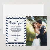 Huwelijks Trouwkaart Dankkaart, Nautilus Platte Ka Bedankkaart (Voorkant / Achterkant)