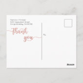 Huwelijks Trouwkaart, Moderne Script Postkaart (Achterkant)