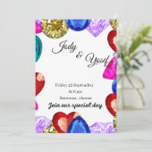 Huwelijks uitnodiging  (Staand voorkant)