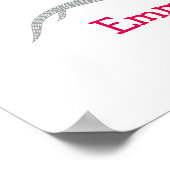 Huwelijks vingerafdruk boom gastboek poster (Hoek)