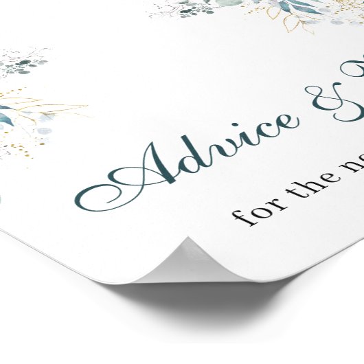 Huwelijksaanbeveling en -wensen Poster Bord (Hoek)