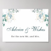 Huwelijksaanbeveling en -wensen Poster Bord (Voorkant)