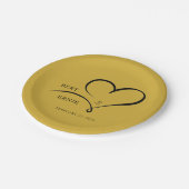 Huwelijksaandenkenpapierplaat met eigen tekst 18 c papieren bordje (Gekanteld)