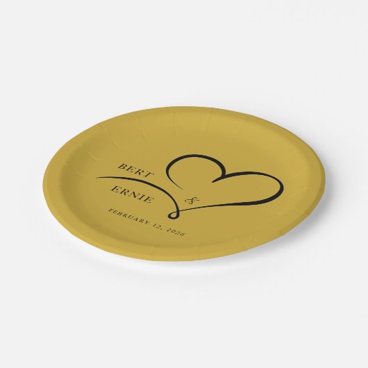 Huwelijksaandenkenpapierplaat met eigen tekst 18 c papieren bordje (Gekanteld)