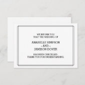 Huwelijksaankondiging Annulering Kaarten (Voorkant / Achterkant)