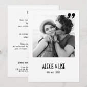 Huwelijksaankondiging Apostrophe Kaart (Voorkant / Achterkant)