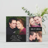 Huwelijksaankondiging Collage Save The Date Kaart (Staand voorkant)