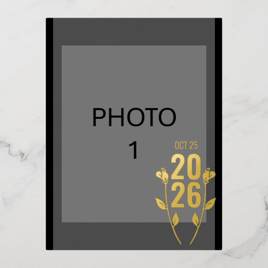 Huwelijksaankondiging Folie Post Kaart (Voorkant)