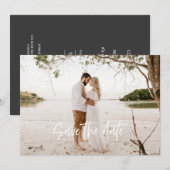 Huwelijksaankondiging Foto Save The Date Kaart (Voorkant / Achterkant)