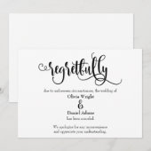 Huwelijksaankondiging helaas afgeblazen kaart (Voorkant / Achterkant)