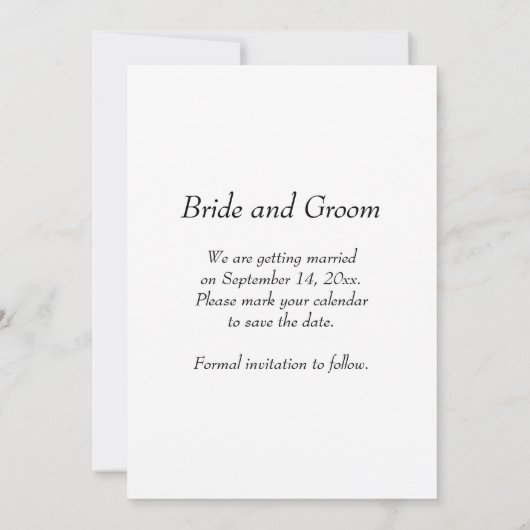 Huwelijksaankondiging Herfst Pad van het Leven Bew Save The Date (Achterkant)