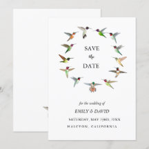 Huwelijksaankondiging Hummingbird Save the Date
