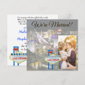 Huwelijksaankondiging in Las Vegas Kaart (Voorkant / Achterkant)